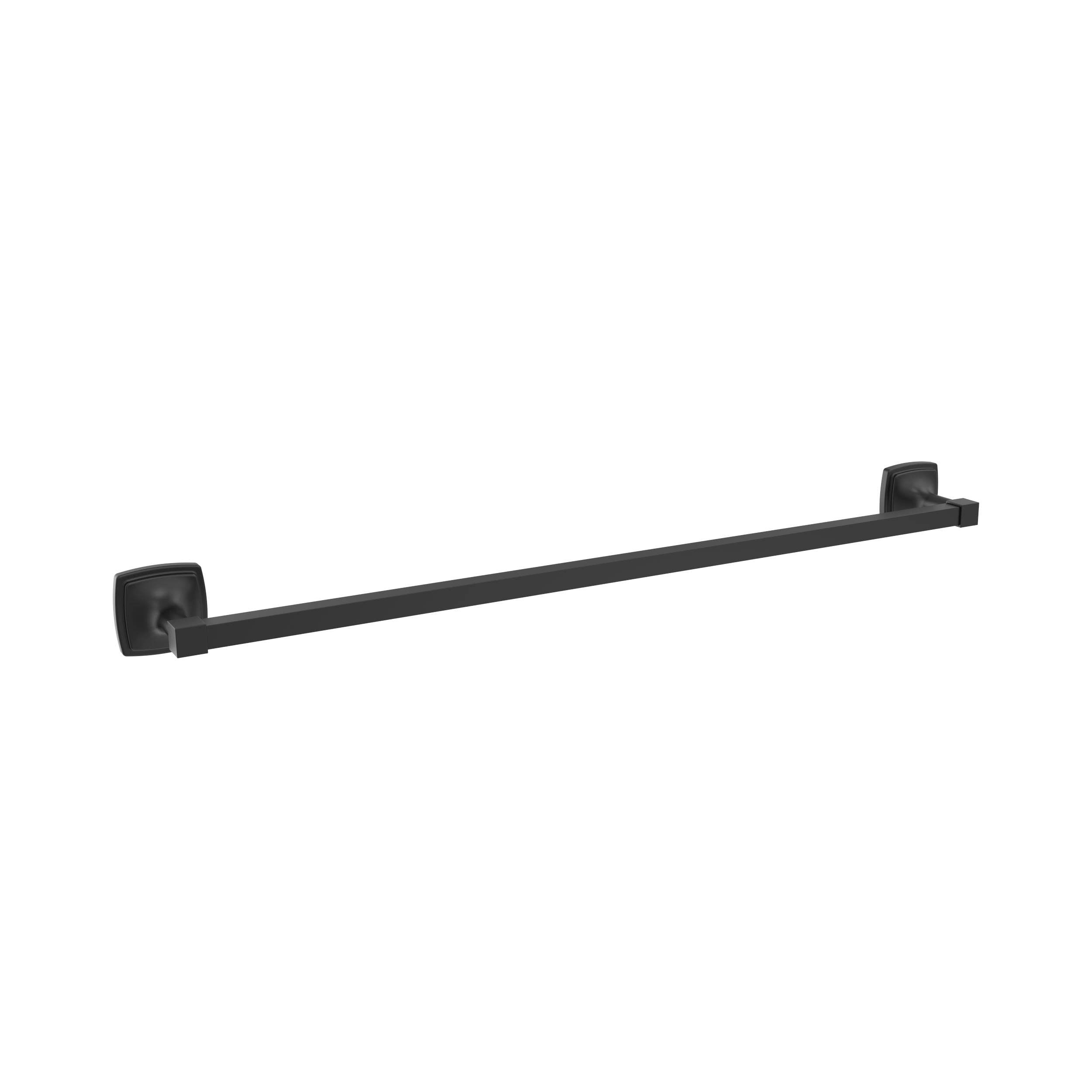 Amerock BH36094MB | Matte Black Towel Bar | 24 in (610 mm) Towel Rack | Stature | Bathroom Towel Holder | Bathroom Hardware | Ba