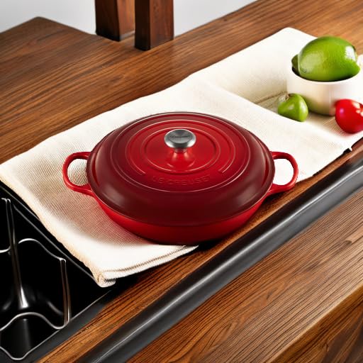 Le Creuset Enameled Cast Iron Signature Braiser, 5 Qt. , Cerise