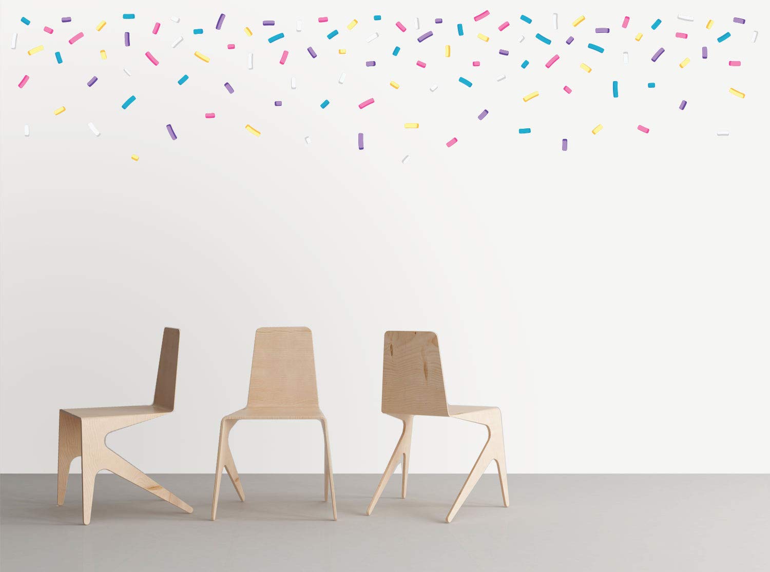 Sunny Decals Mini Sprinkles Or Confetti Wall Decal - Set Of 110 Removable Fabric Wall Stickers