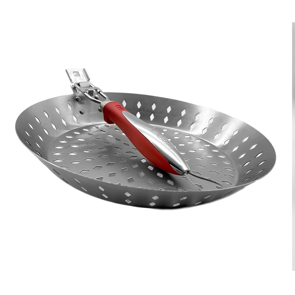 Nexgrill Revelry 12 Inch Stainless Steel Cooking Skillet, Ergonomic And Detachable Handle, Perfect Accessory For Outdoor Grillin