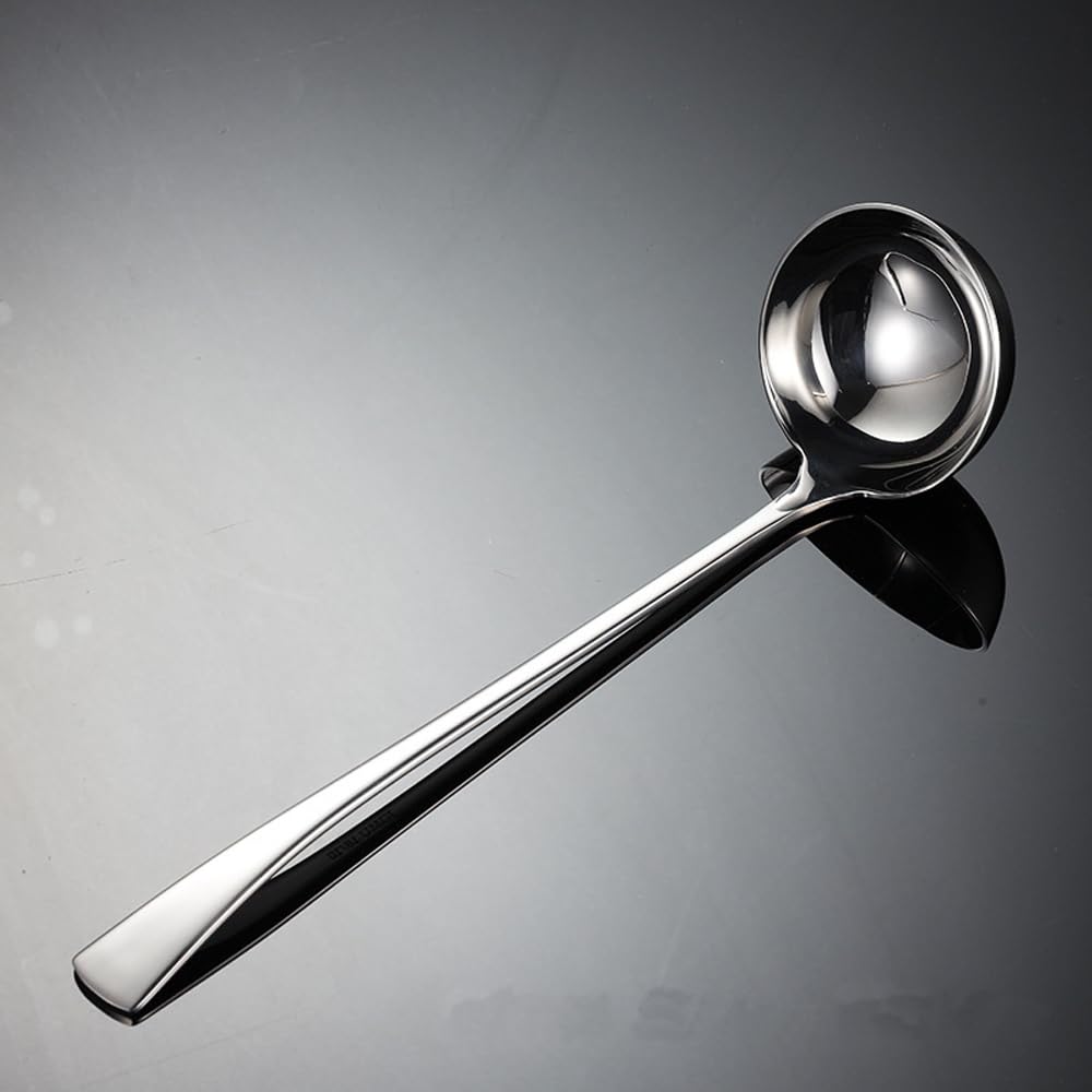 Wenkoni Soup Ladle,Large Gravy Ladle,Heavy Duty Ladle, 18/10 Stainless Steel 11-Inch Kitchen Cooking Gravy Ladle For Serving Lad