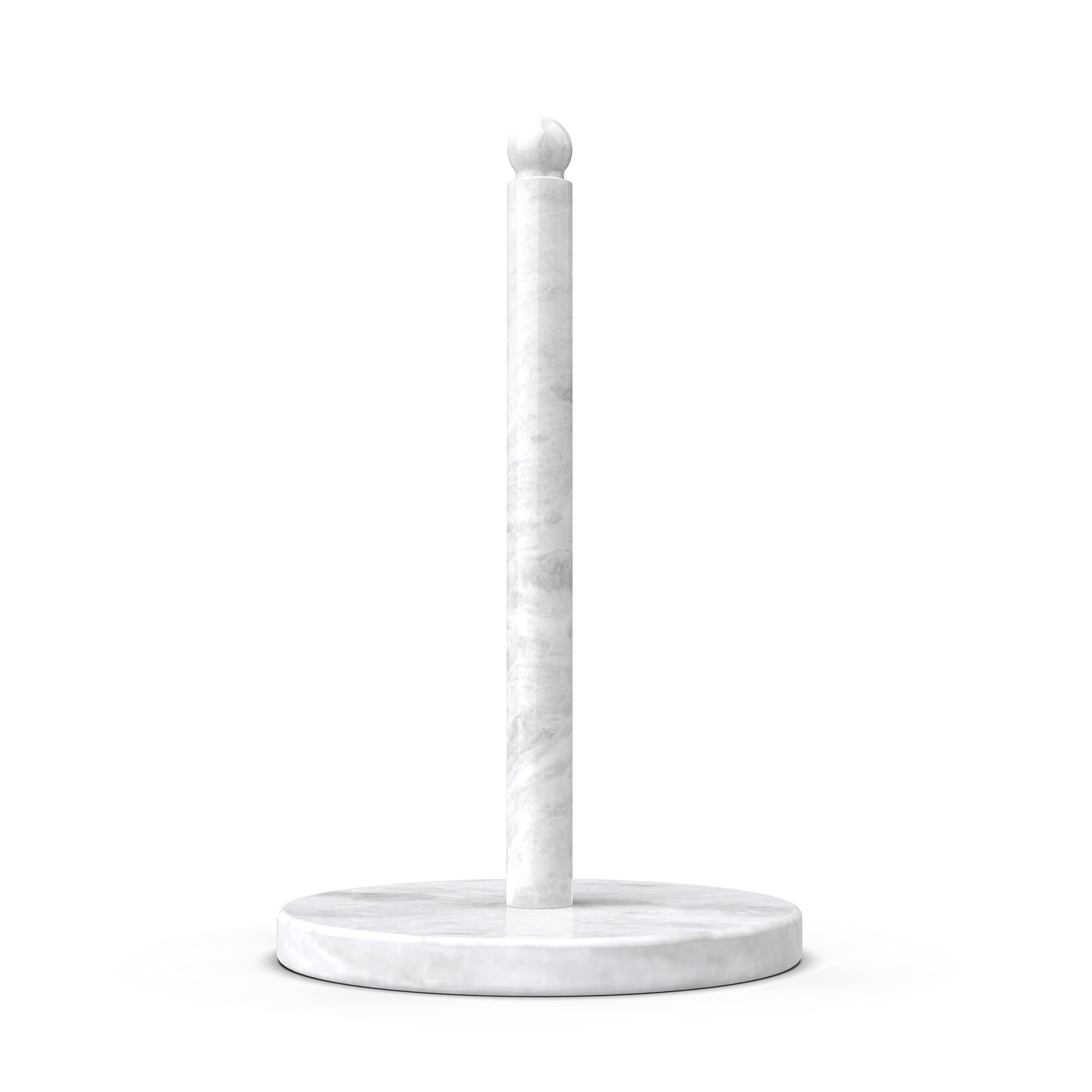 Koville African Natural Marble Paper Towel Holder Countertop, Genuine Stone Paper Towel Holder Stand For Kitchen Storage, For St