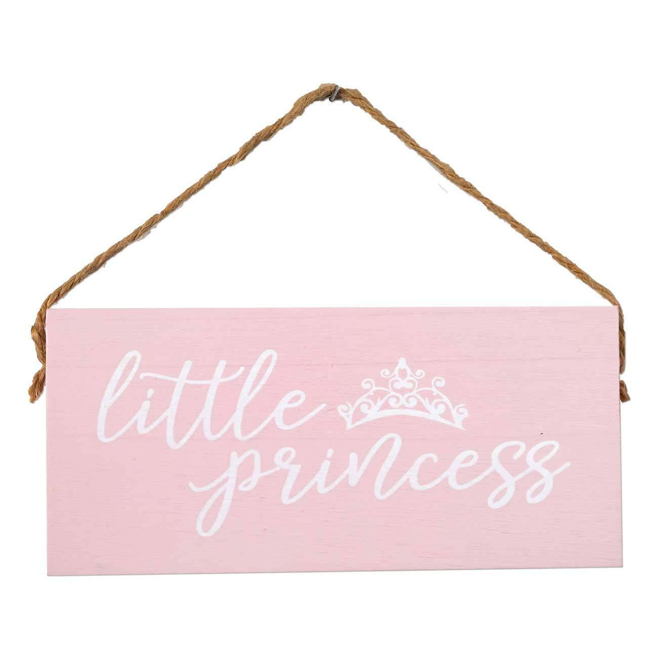 Brownlow Gifts Wooden Sentiment Sign, 6.5 X 3 Inch, Little Princess