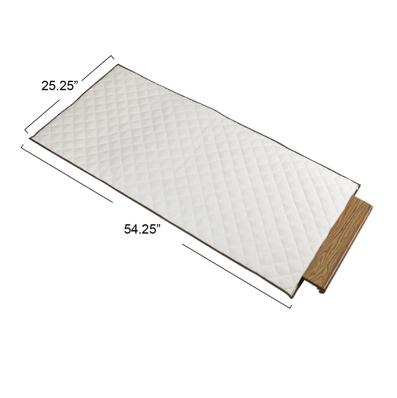 Household Essentials 548-1 Quilted Table Leaf Storage Bag With Zipper, Natural, 54.33 Inches X 25.2 Inches