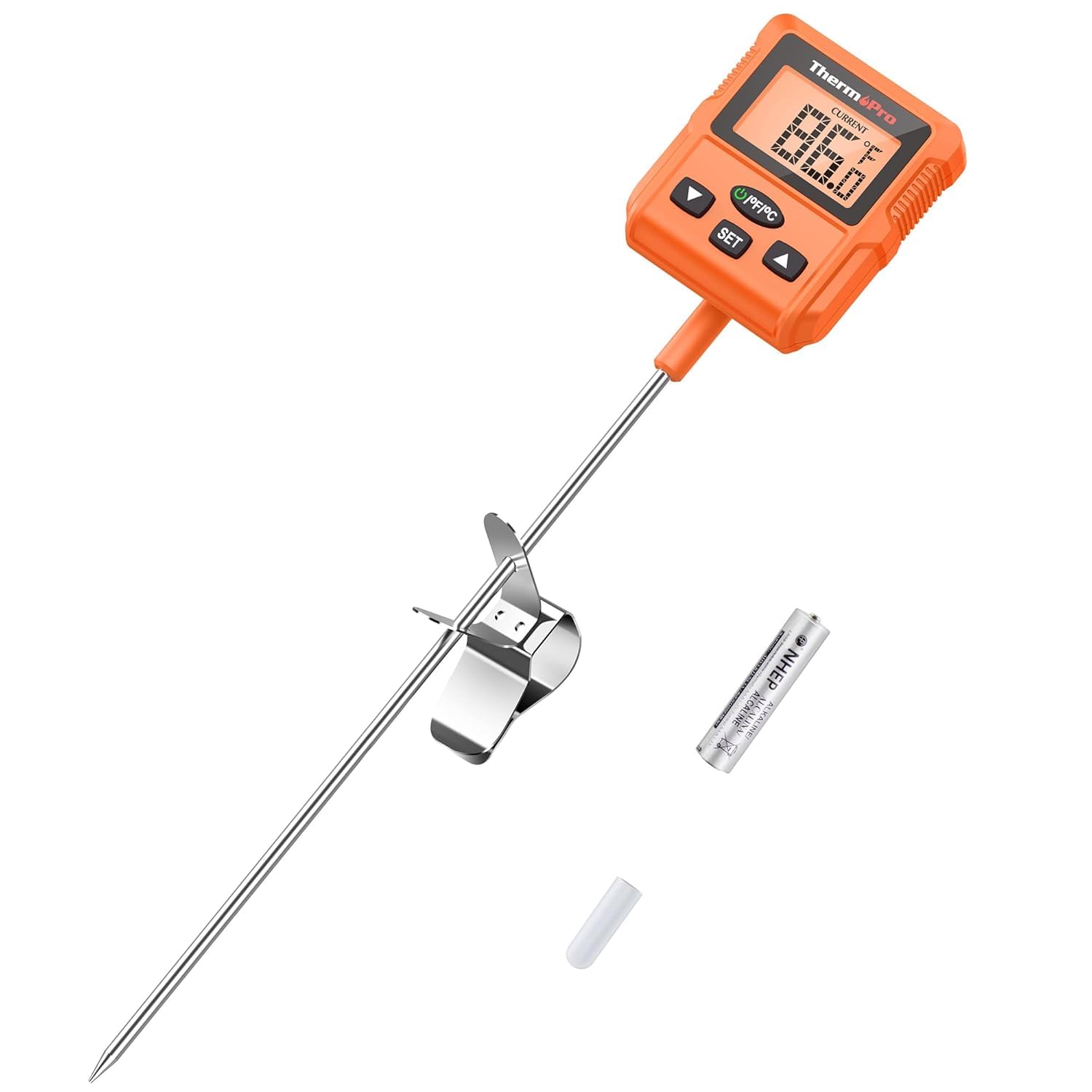 Labart Thermopro Digital Instant Read Kitchen Food Thermometer Tp511, Deep Fry Candy Thermometer With Pot Clip & Backlight & 8 