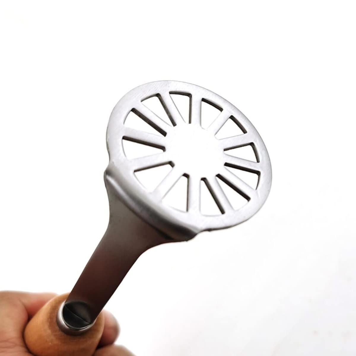 Mini Potato Masher,Avocado Masher With Wood Non Slip Handle,Stainless Steel Masher Kitchen Tool
