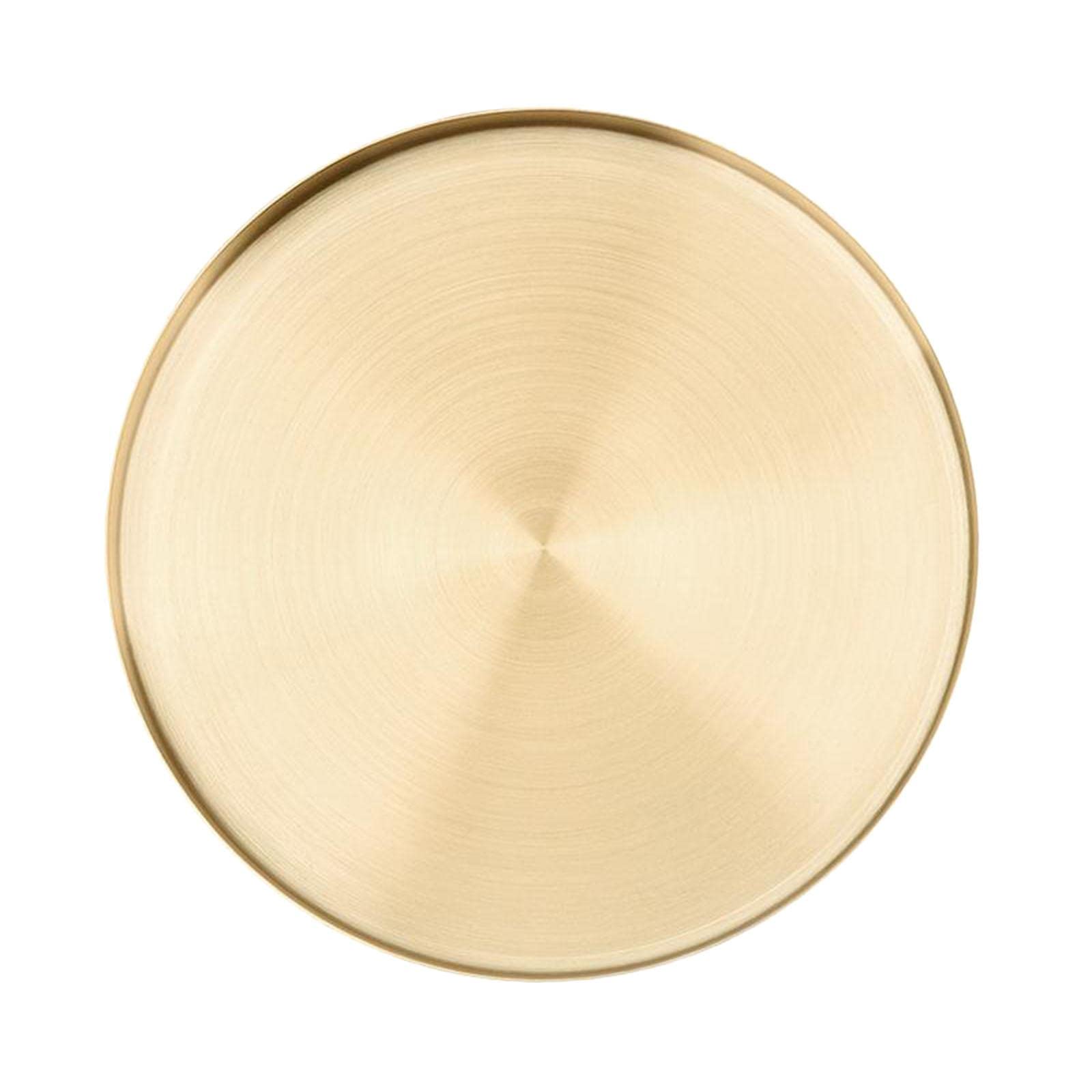 Ujeavette Nordic Style Round Serving Tray Desk Cosmetic Jewelry Organizer Decorative S