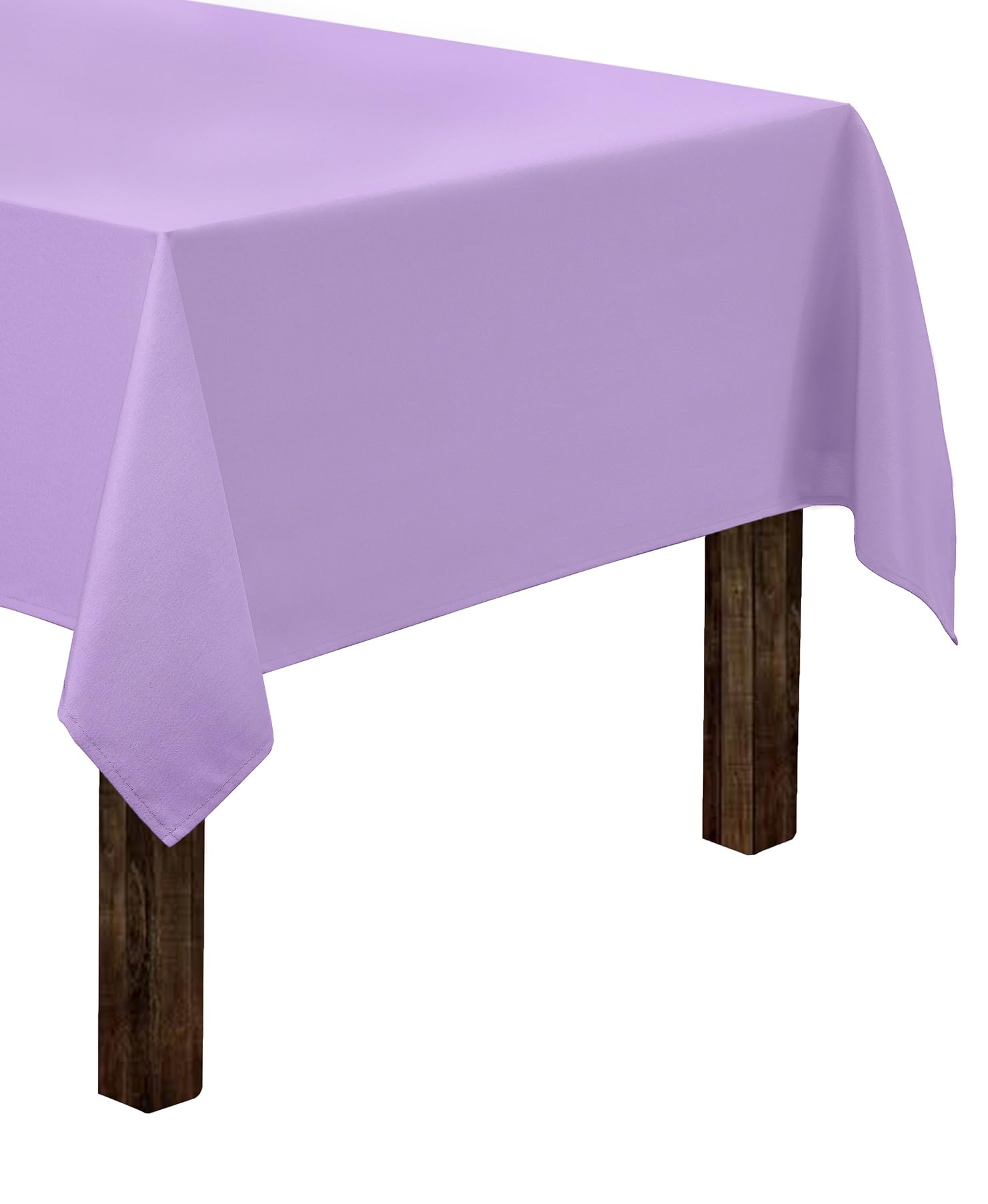 Gee Di Moda Rectangle Tablecloth - 60 x 84 Inch Lavender Table Cloth for 5 Foot Rectangle Table - Heavy Duty Washable Fabric - f