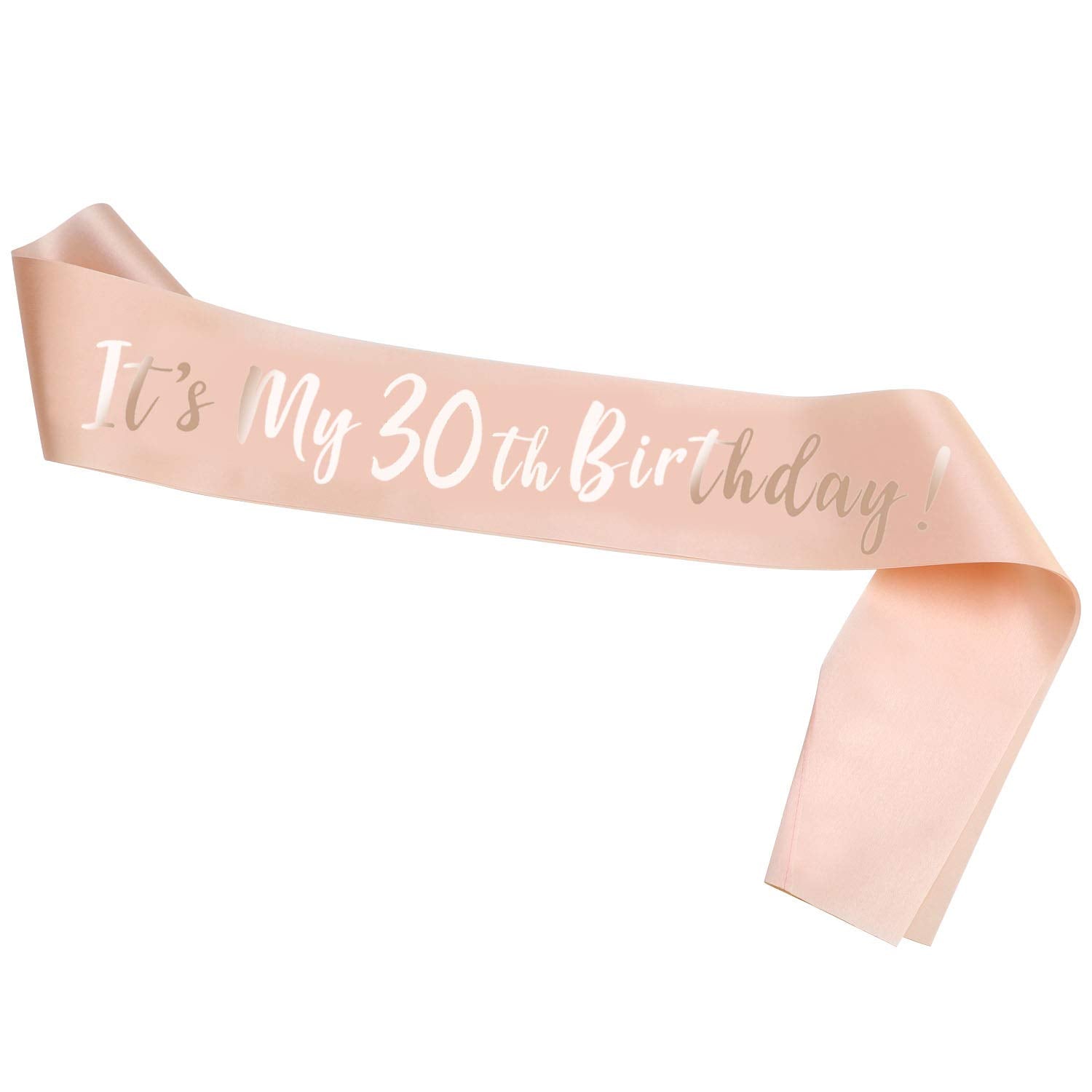 Howaf Rose Gold 30Th Birthday Sash, Its My 30Th Birthday Satin Sash For 30Th Birthday Decorations Women 30 Birthday Gift Party A