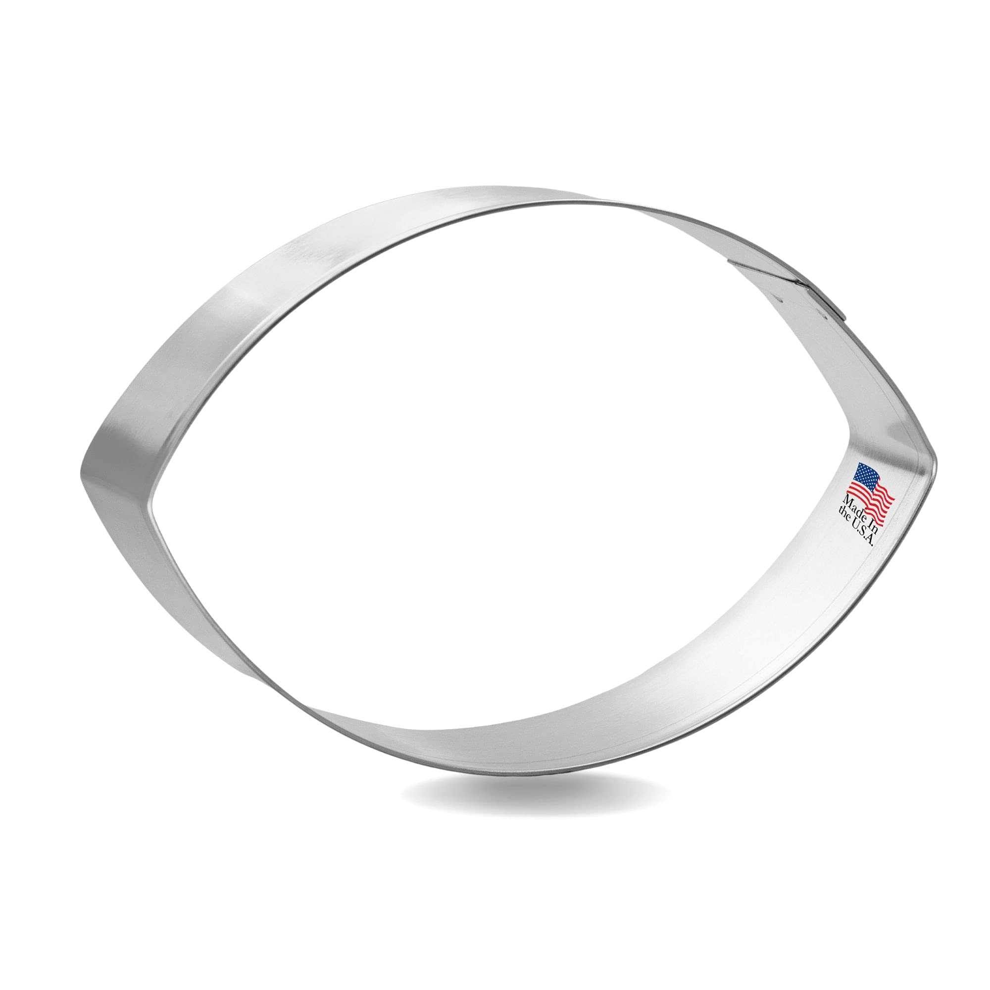 Football Cookie Cutter 5 Inch - Made In The Usa - Foose Cookie Cutters Tin Plated Steel Football Cookie Mold