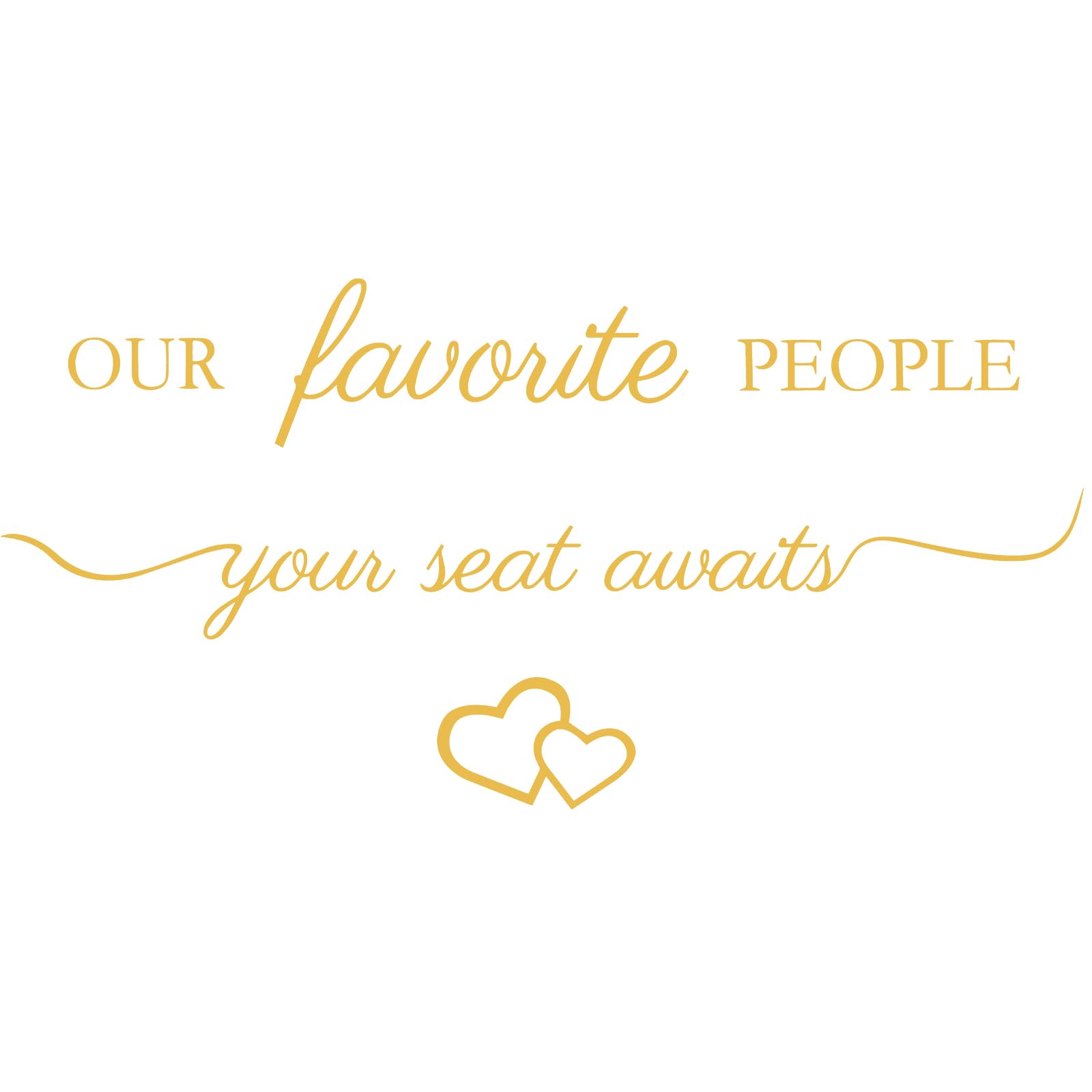 Watersay 3 Pcs Wedding Seating Chart Decal, DIY Our Favorite People Your Seat Awaits Vinyl Decal Wedding Mirror Stickers Sign De