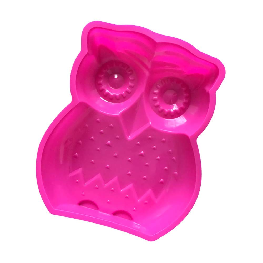 Mini Size Cute Owl Shape Silicone Cake Pan, Owl Mousse Cake Bread Pizza Baking Mold Jelly Silicone Mold Kitchen Bakeware Tools (