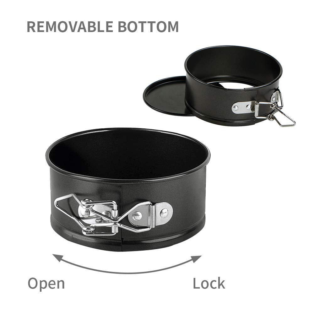 Webake 4.3 Inch Mini Springform Pan Set Of 2 Pieces Cheesecake Pans With Removable Bottom Deep Dish Pans Round Cake Molds Ip Acc