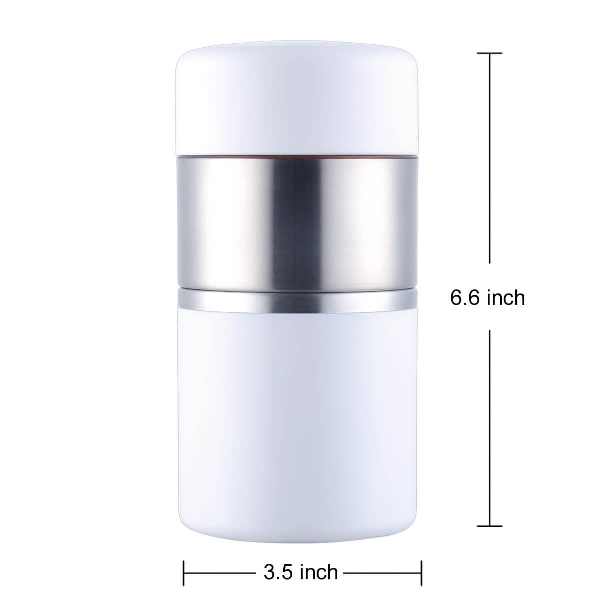 Manual Citrus Press Juicer, Portable Citrus Squeezer Hand Juicer With Strainer And Stainless Steel Container, White Color