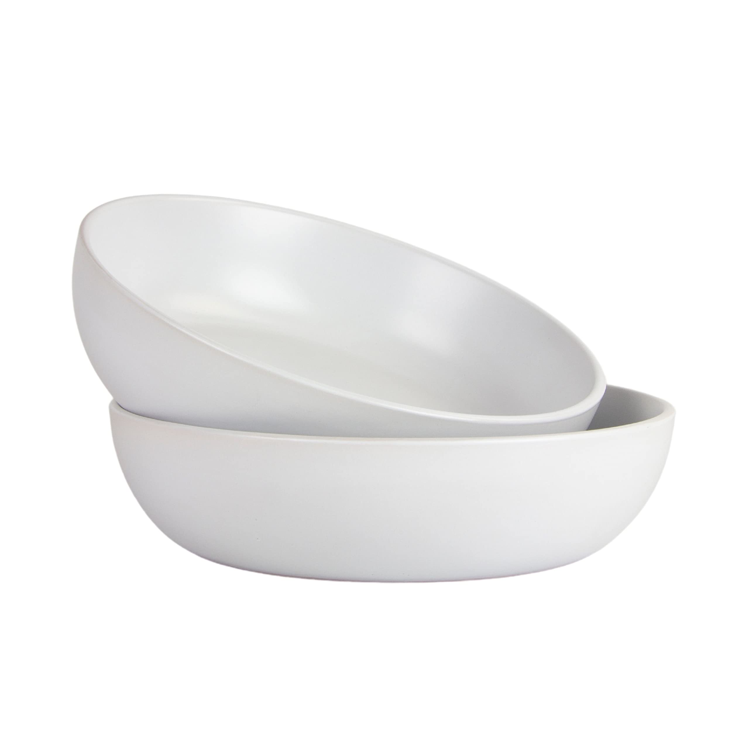 10 Strawberry Street Wazee Matte 9/48oz Serving Bowl, Set of 2, White