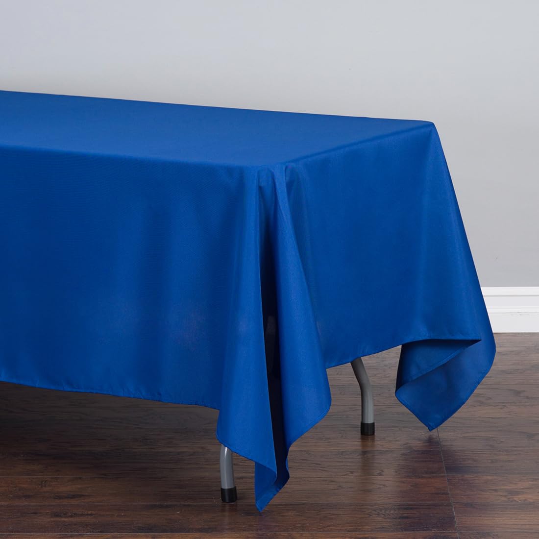 Ltc Linens 10 Pack Rectangle Tablecloths Royal Blue 70 X 120 Inch For 6 Or 8 Ft Rectangular Banquet Tables With Half-Drop - Stai
