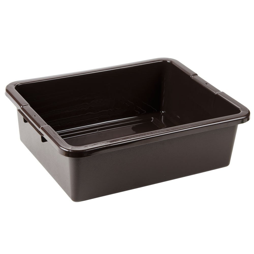 Rubbermaid Commercial Products Standard Bus/Utility Box, 7-Gallon, Brown, Plastic, Heavy Duty Plastic Restaurant Wash Basin/Dish