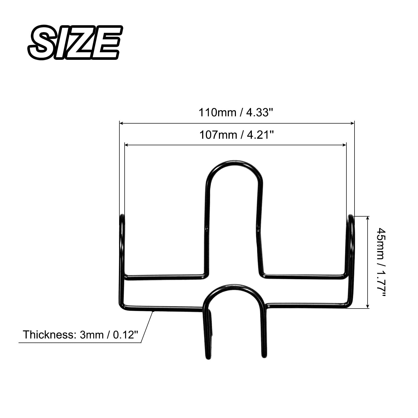 Uxcell Coaster Holder, 2Pcs 1.77'' - Iron Metal Coaster Storage Rack For Both Round And Square, Holds 4 Coasters (Black)