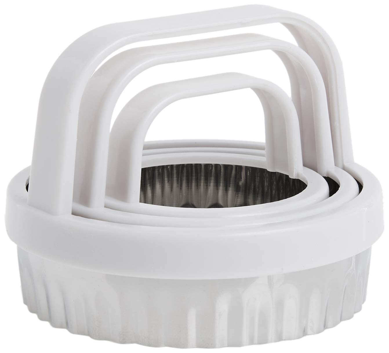 Norpro 3490, Metallic, Scallop Biscuit/Cookie Cutter, Set Of 3, One Size