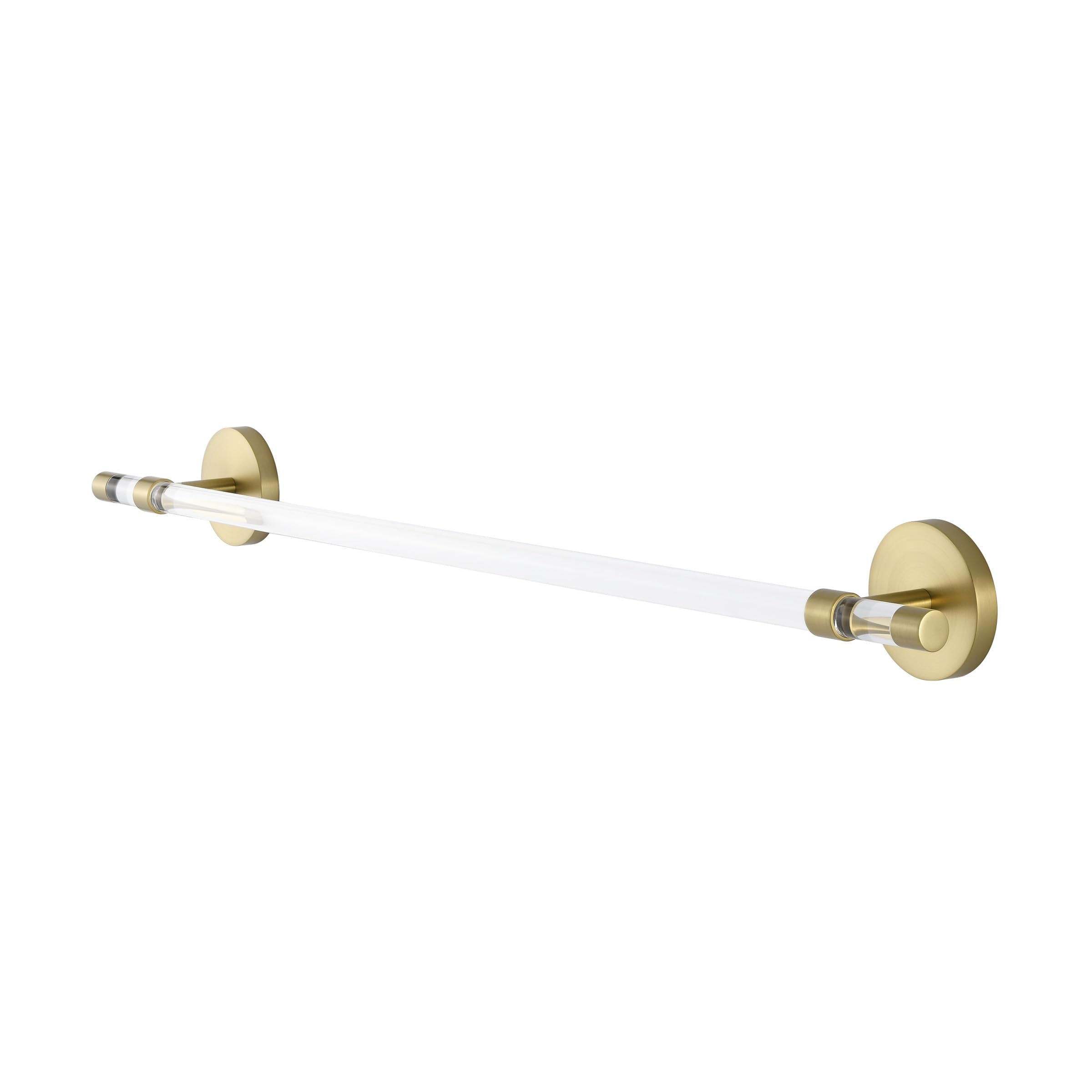 Swiss Madison Verre Acrylic Towel Bar In Brushed Gold