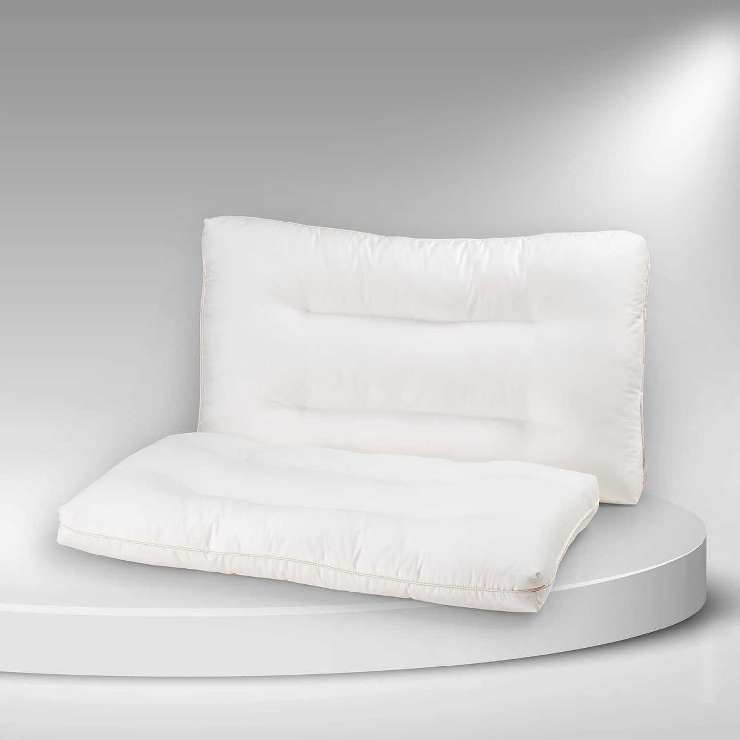 Spread Spain Soyabean Standard Size Pillow With Filling Soyabean Fiber, Orthopedic Bed Pillows, Back Side Sleeper Pillow For Nec