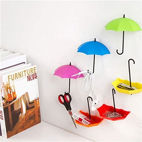 LeZoir Colorful Umbrella Key Holder, Key Hanger,Wall Key Rack,Wall Key Holder,Key Organizer for Keys, Jewelry and Other Small It