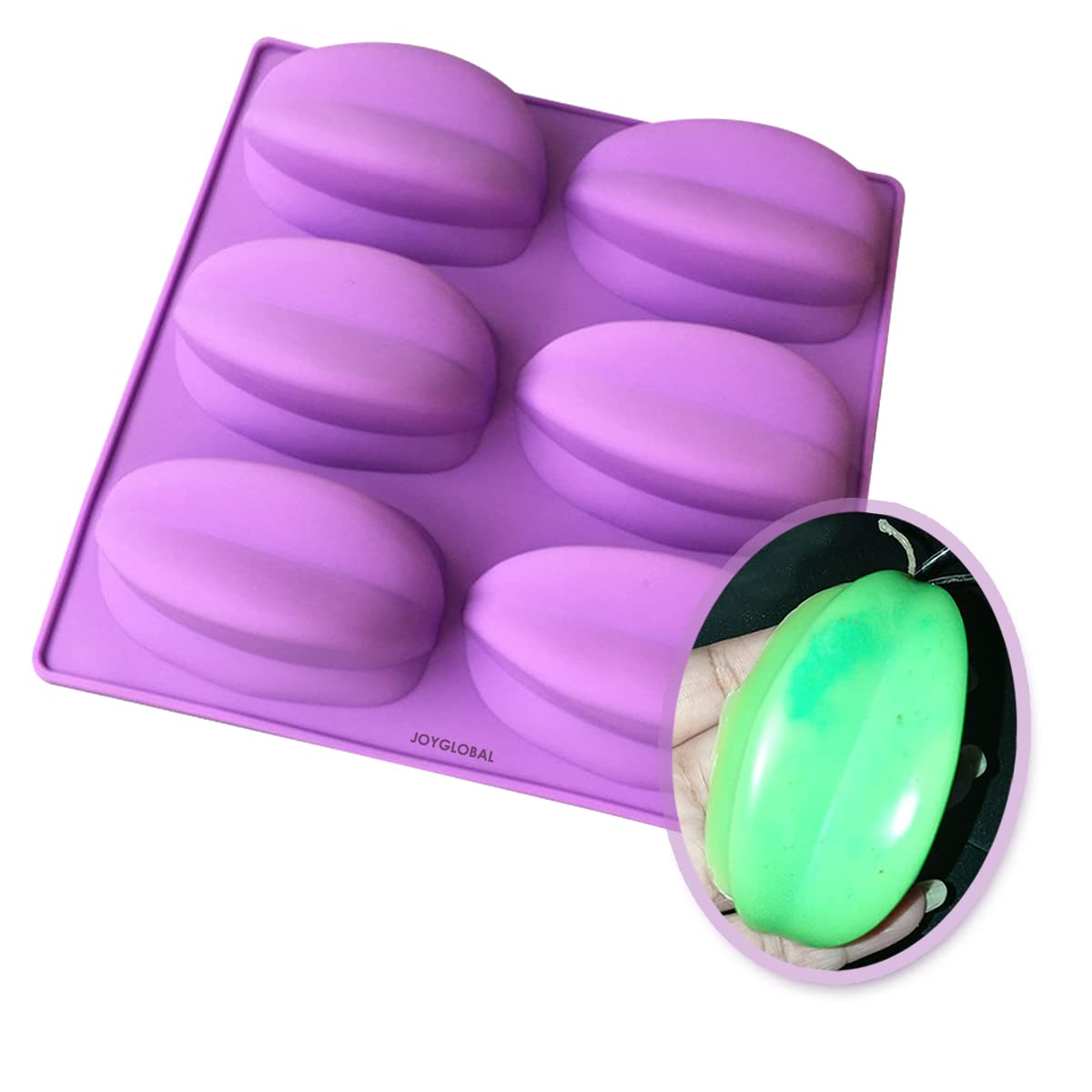 Joyglobal Silicone 6 Cavity Carambola Starfruit Shaped Soap Muffin All Purpose Mould (Output Weight: Approx 100 Grams)