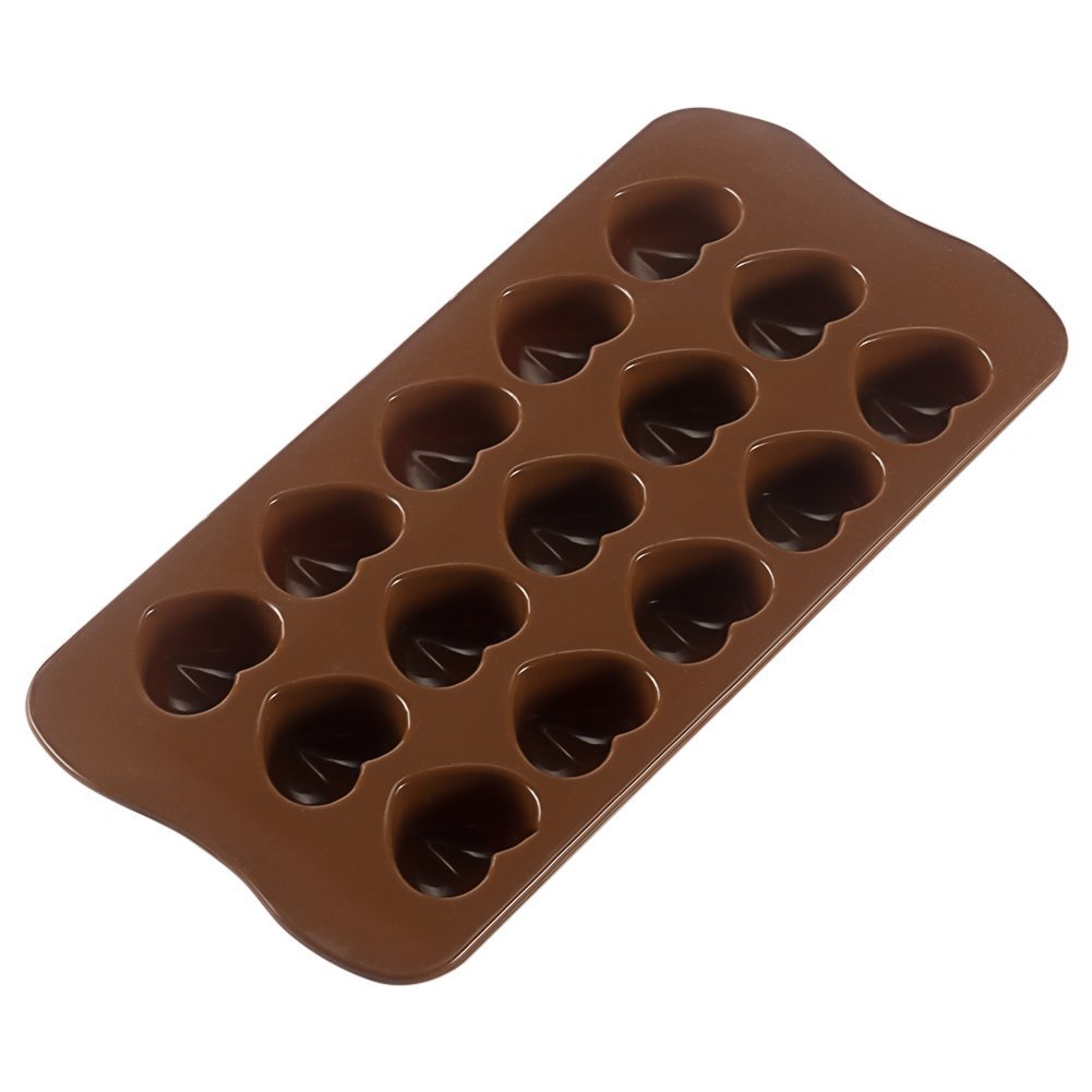 Silicone Heart Chocolate Mold  Candy Molds for Party  Wedding  Jelly  Heart Shaped Ice Cube  Pack of 2
