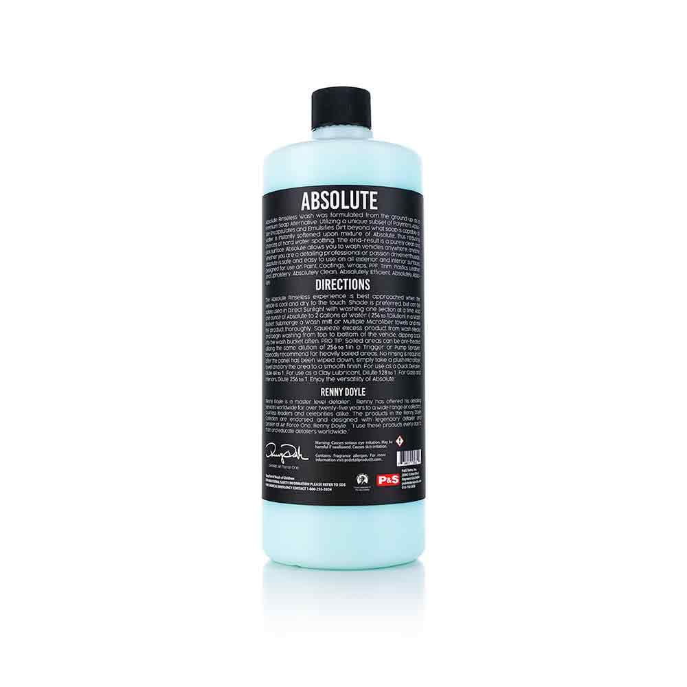 Ps Professional Detail Products - Absolute Rinseless Wash - Premium Soap Alternative Unique Polymers Encapsulate And Emulsify Di