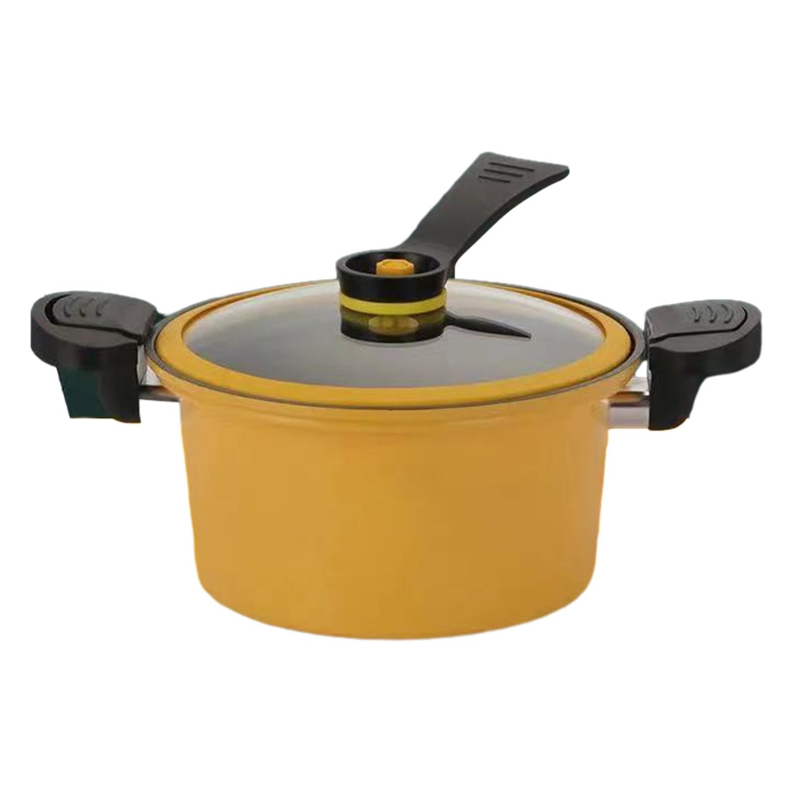 Atorse Kitchen Cooking Pot Easy Clean Pressure Cooker For Milk Pasta Noodle Cereals Yellow| Home & Garden