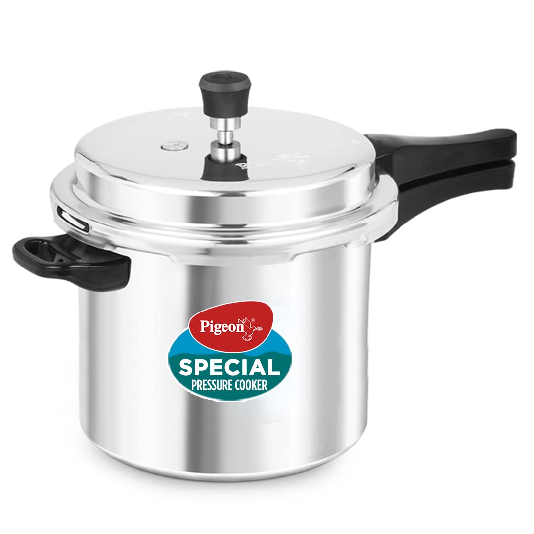 Pigeon By Stovekraft Non-Induction Base Aluminium Outer Lid Pressure Cooker 7.5 Liters Silver)