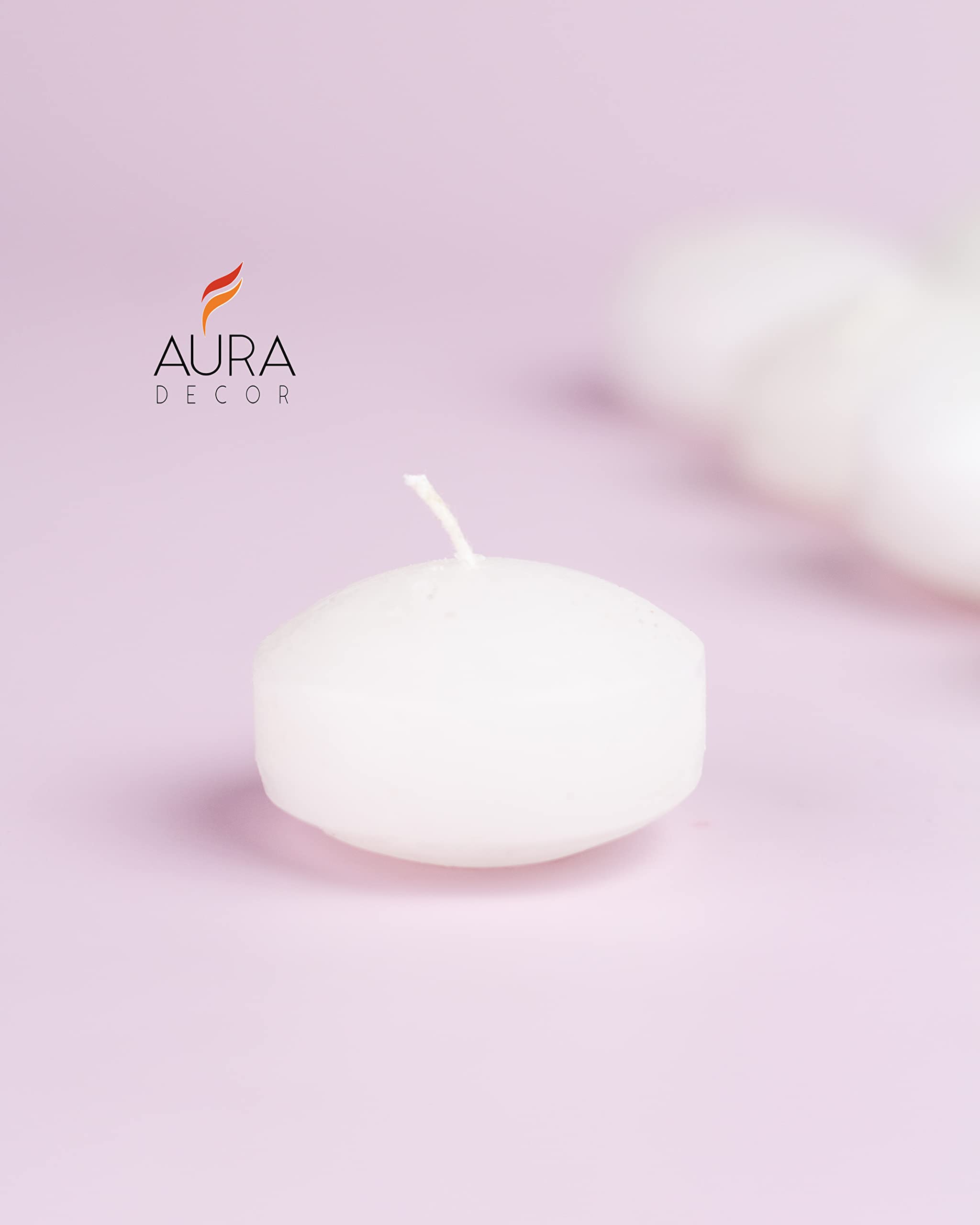 Aura Decor Pack Of 20 Nuggets Floating Candles (White Colour) (5Cm X 3Cm X 3Cm) (Burning Time 5 Hours)