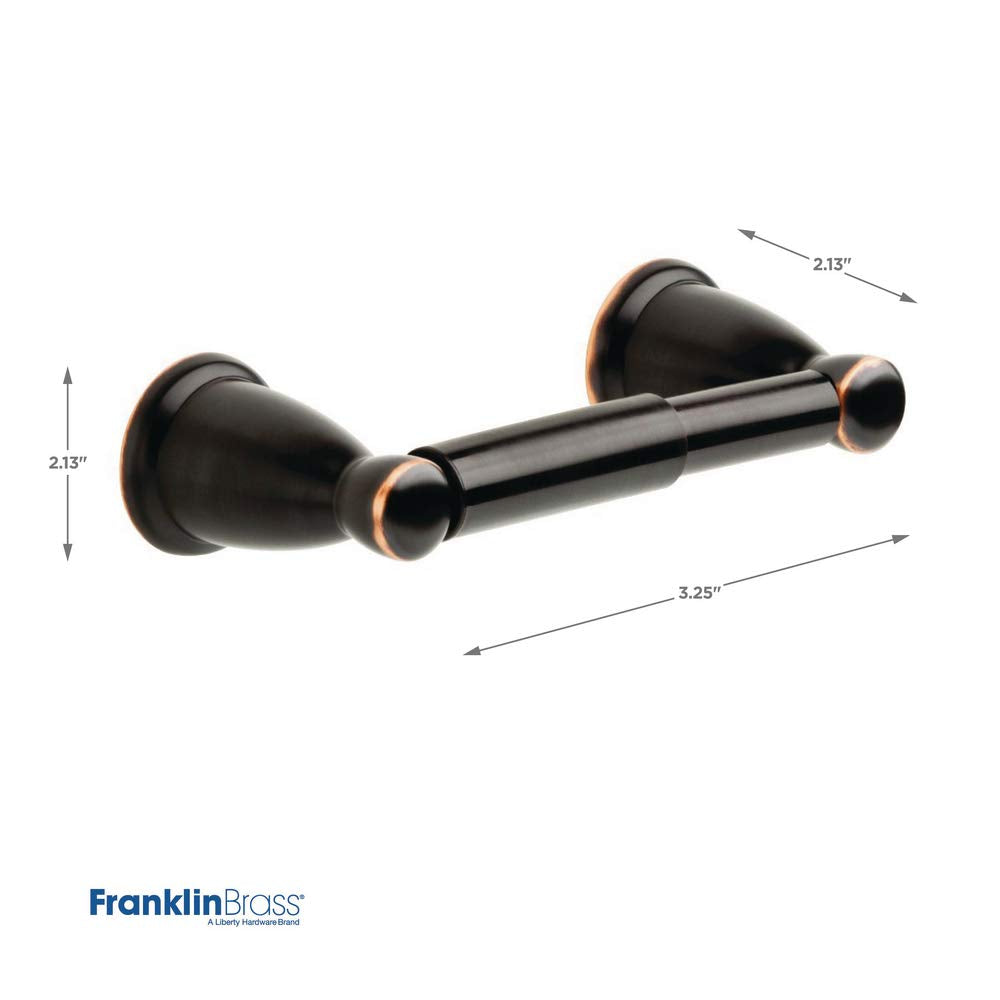 Franklin Brass Kinla 3-Piece Bathroom Set, Oil Rubbed Bronze, Brass - 24" Towel Bar, Toilet Paper Holder, Ring (Model: KIN3PC-ORB)