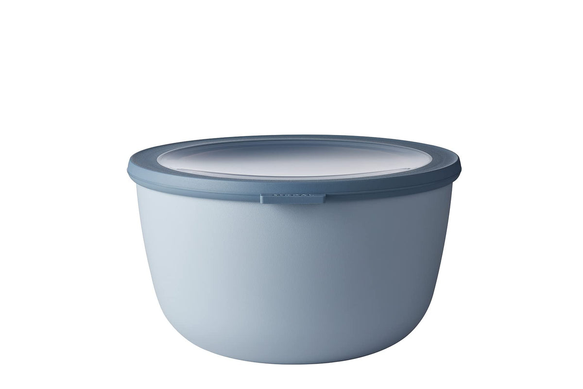Mepal, Cirqula Multi Food Storage And Serving Bowl With Lid, Food Prep Container, Nordic Blue, 3.2 Quarts (3 Liters, 101 Ounces)