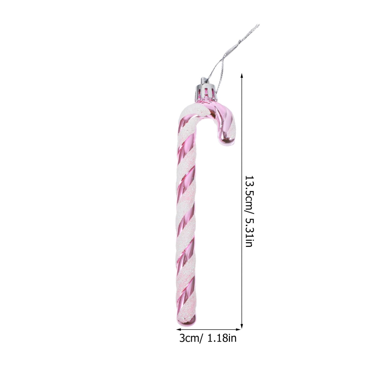 HOMSFOU 6pcs Plastic Candy Cane Ornaments for Christmas Tree Decoration Xmas Tree Hanging Props for Holiday Parties and Home Dec