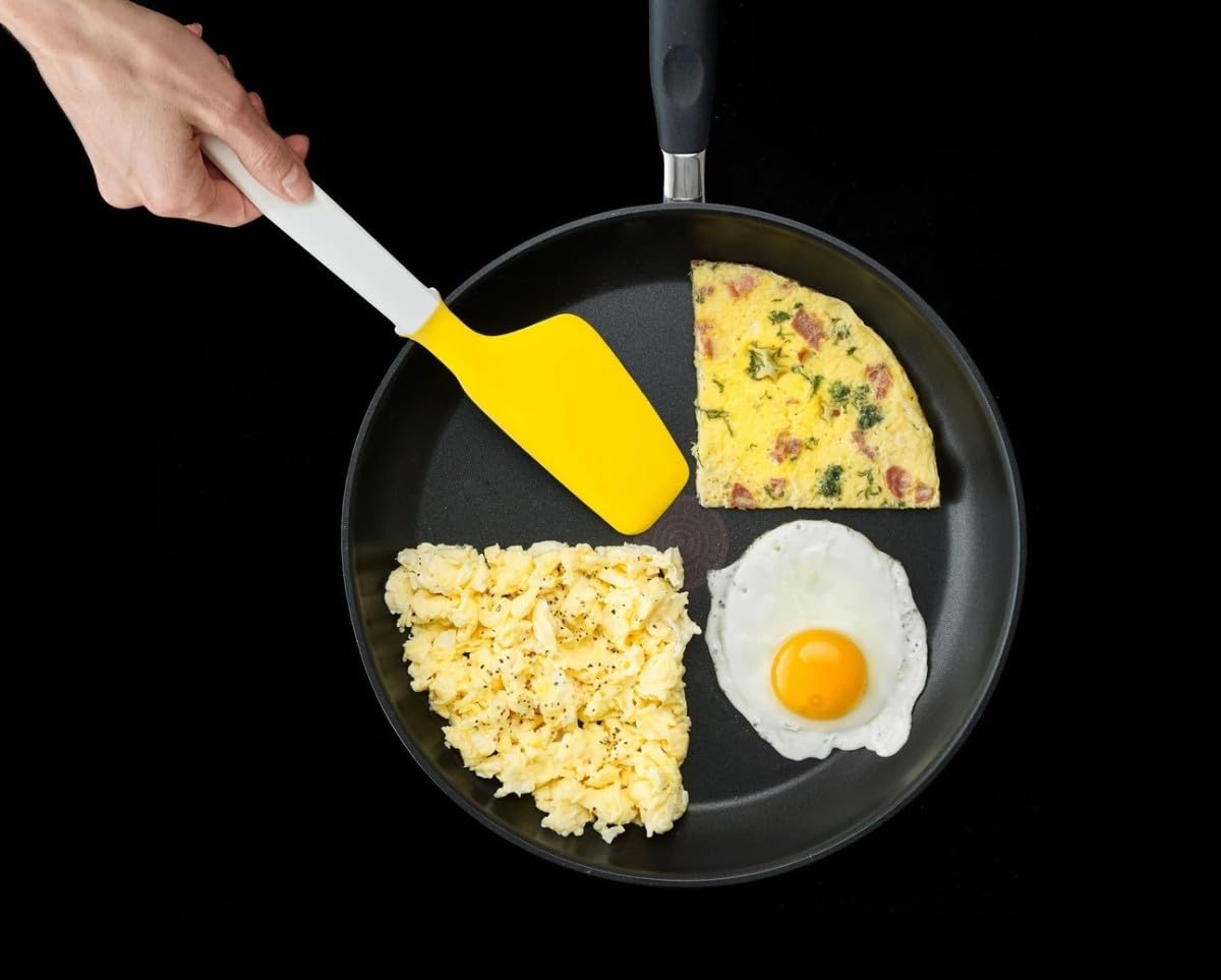 Joseph Joseph Elevate Egg Spatula With Integrated Tool Rest, One-Size, White/Yellow