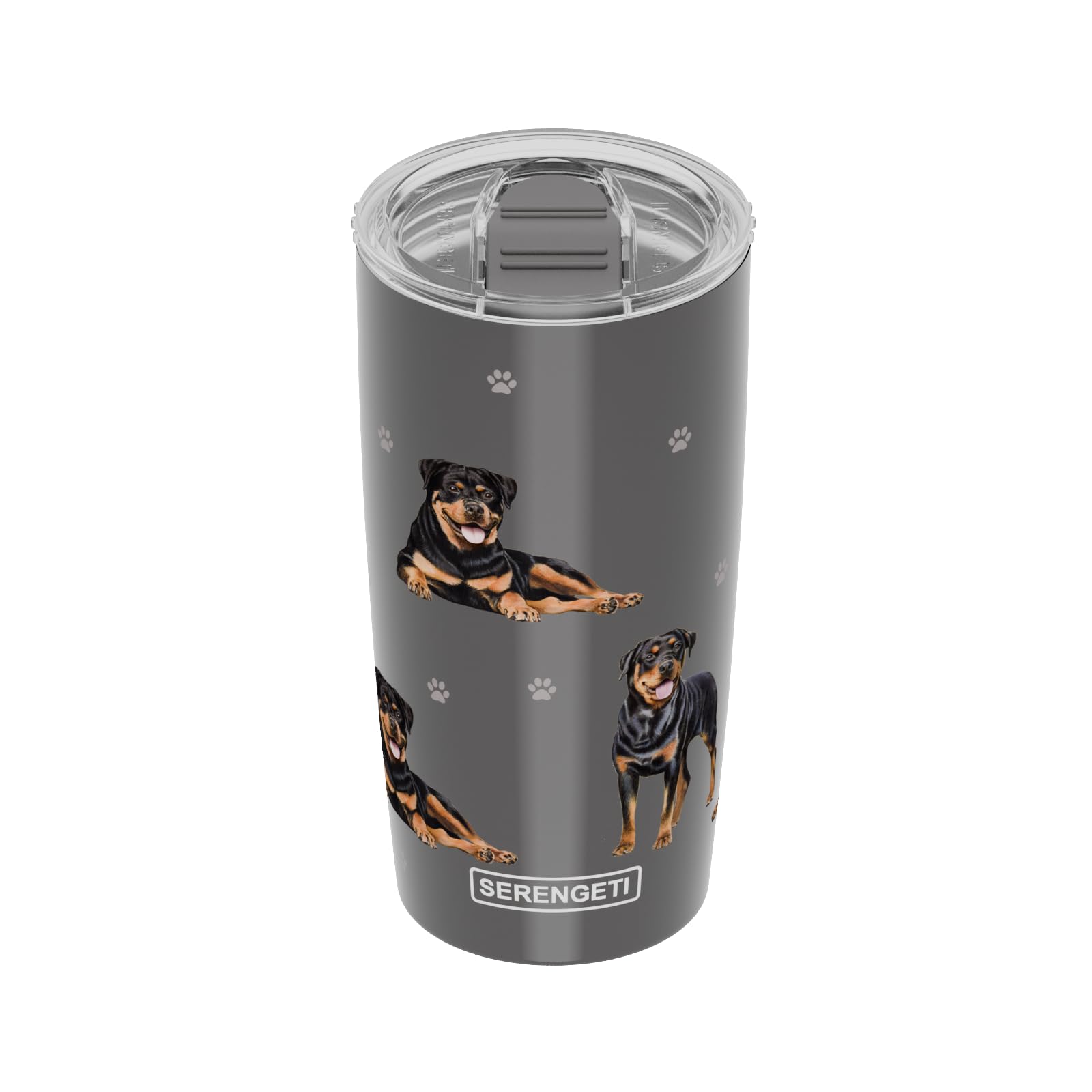 Rottweiler Serengeti 16 Oz Stainless Steel, Vacuum Insulated Tumbler With Spill Proof Lid - 3D Print - Insulated Travel Mug For