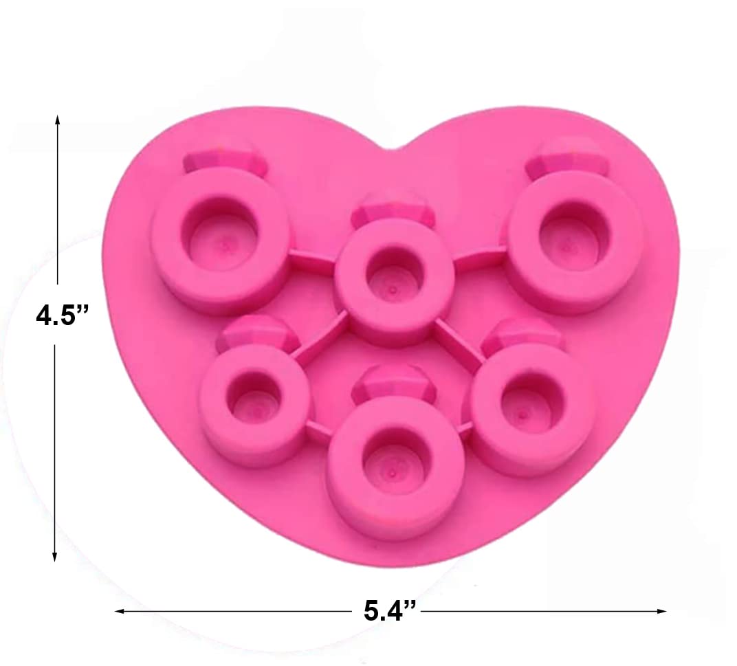 Samzareulo Funny Shape Candy Molds For Chocolate Mold (Diamond-Ring)
