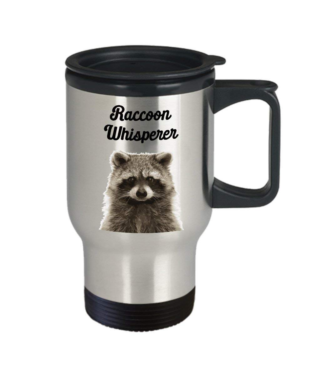 Spreadpassion Raccoon Whisperer Travel Mug - Funny Tea Hot Cocoa Coffee Insulated Tumbler Cup - Novelty Birthday Christmas Gag G