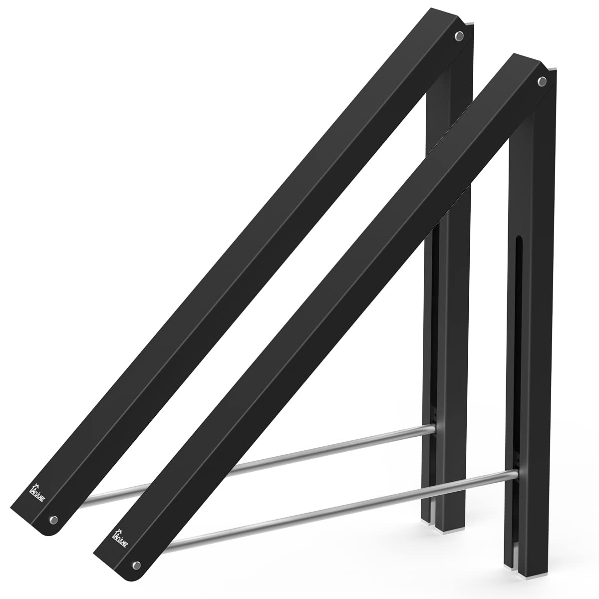 Anjuer Laundry Room Wall Mounted Drying Rack Clothes Hanger Folding Wall Coat Racks Aluminum Home Storage Organiser Space Savers