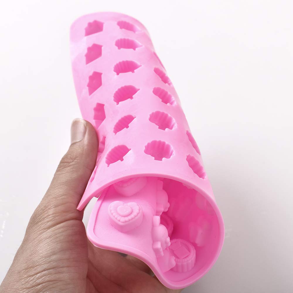 Cozihom Forest And Animal Silicone Molds, Gummy Mold, Chocolate Candy Mold With 2 Droppers, Food Grade Silicone, 4 Pcs