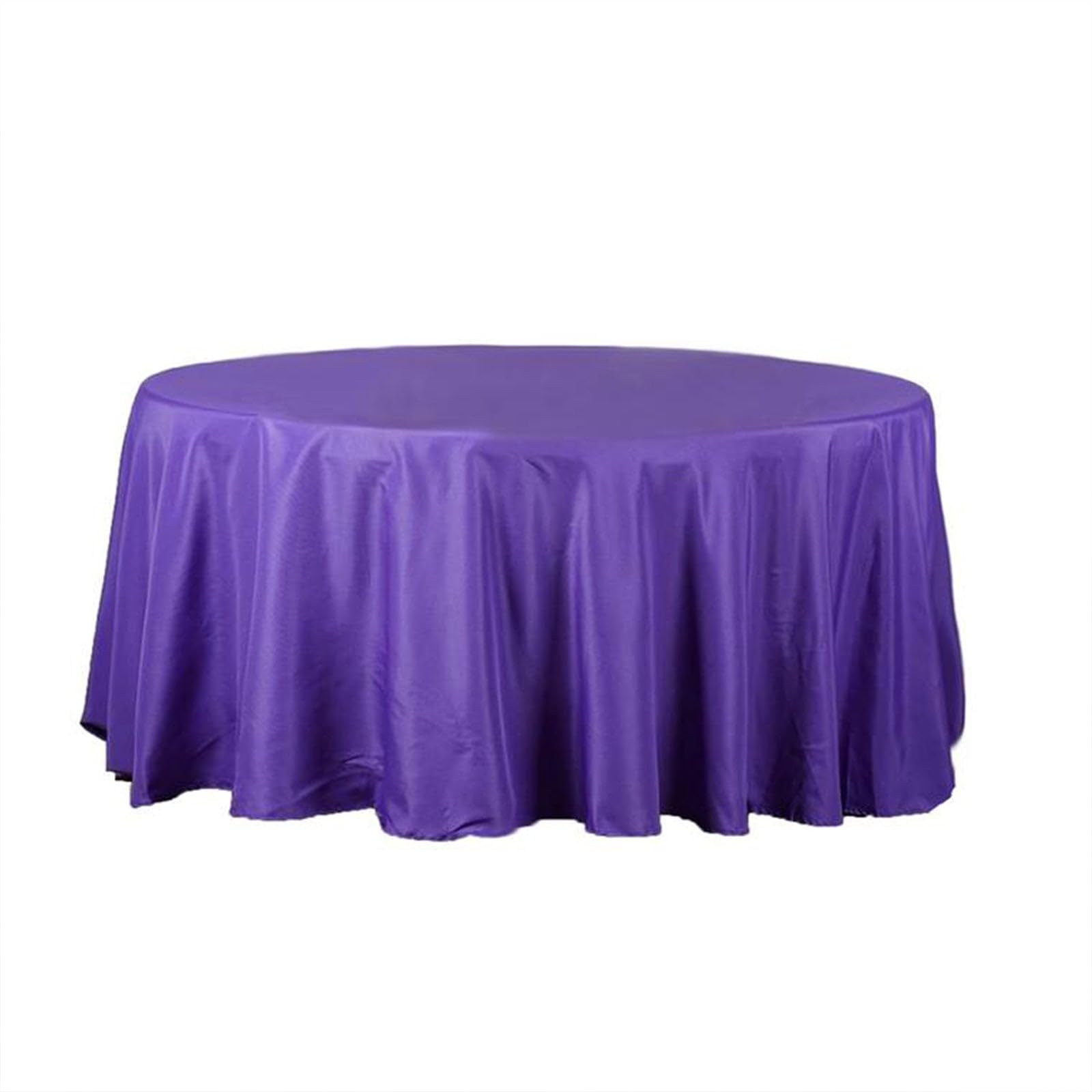 Balsacircle 120 Inch Purple Round Tablecloths Fabric Table Cover Linens For Wedding Party Polyester Reception Banquet Events Kit