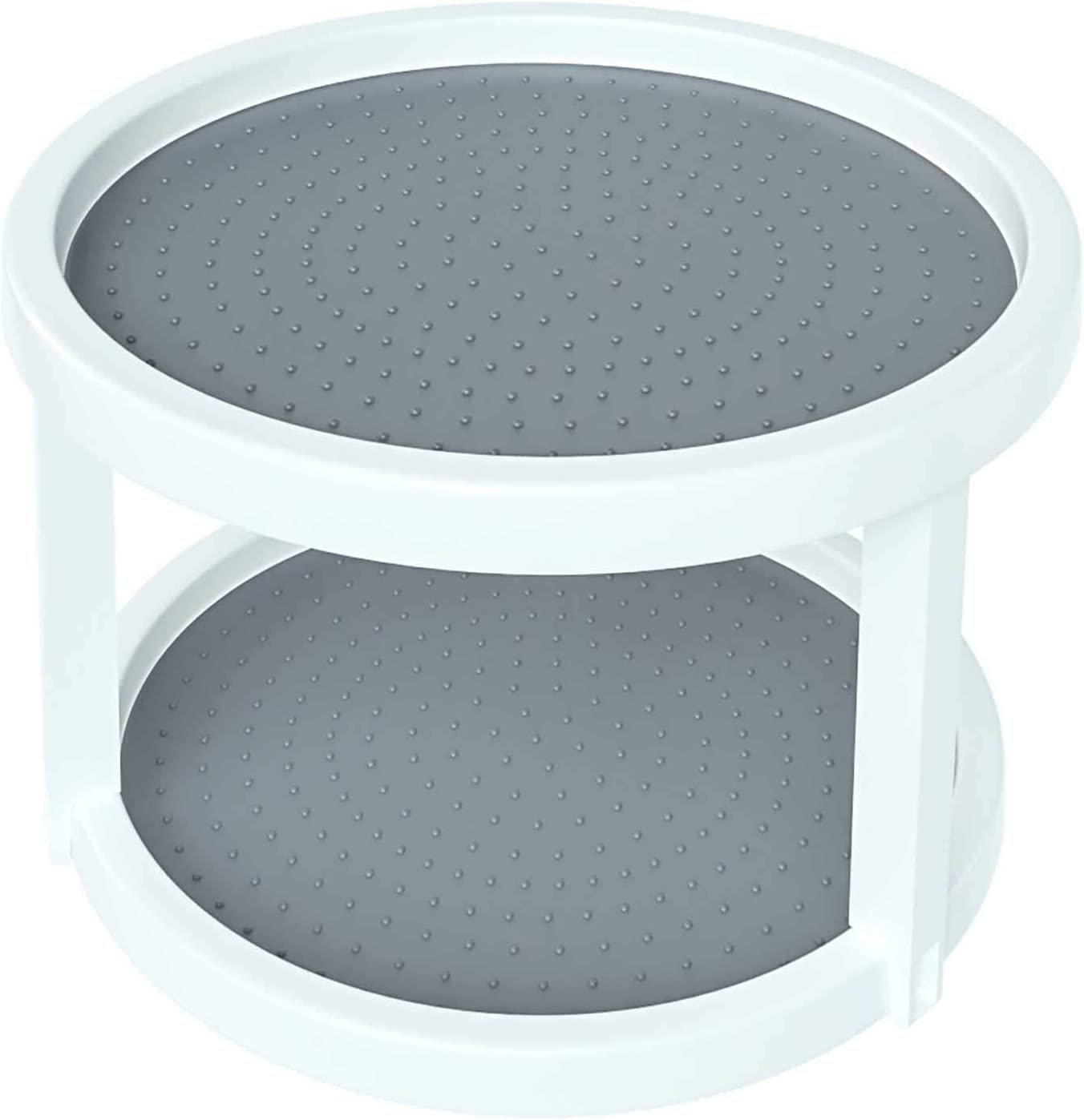 Ucravo 2Tier Lazy Susan Turntable NonSlip Lining And Feet  Bpa Free  Cupboard, Fridge, Jars, Spices, Cabinet, Countertop, Pa