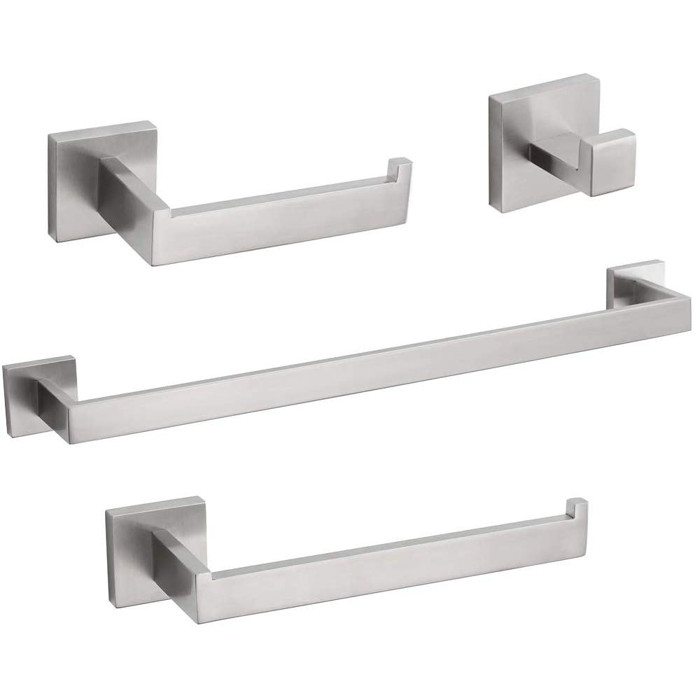 Turs Bathroom Hardware Set Brushed Towel Bar Set Stainless Steel Bathroom Accessories Towel Holder Sets Wall Mounted