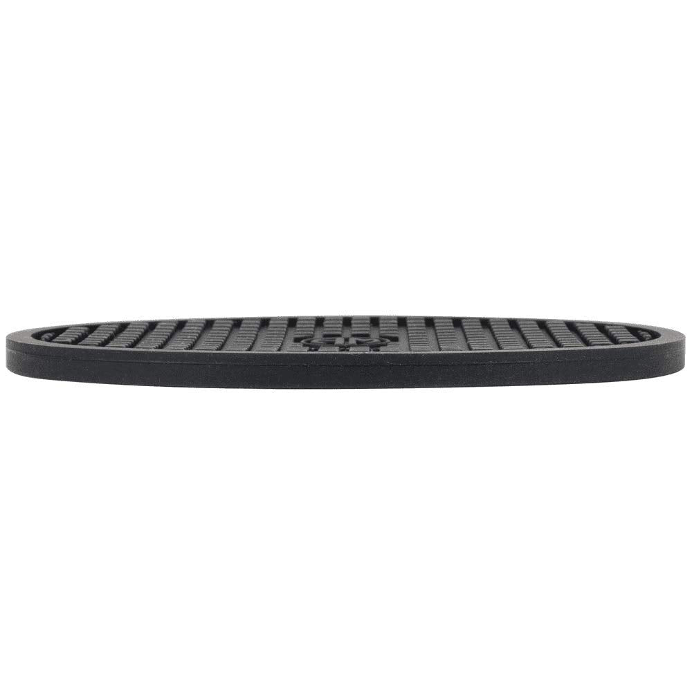 American Metalcraft Trvo53 Cast Iron Silicone Trivets, 5.5'' Length X 3.75'' Width, Black