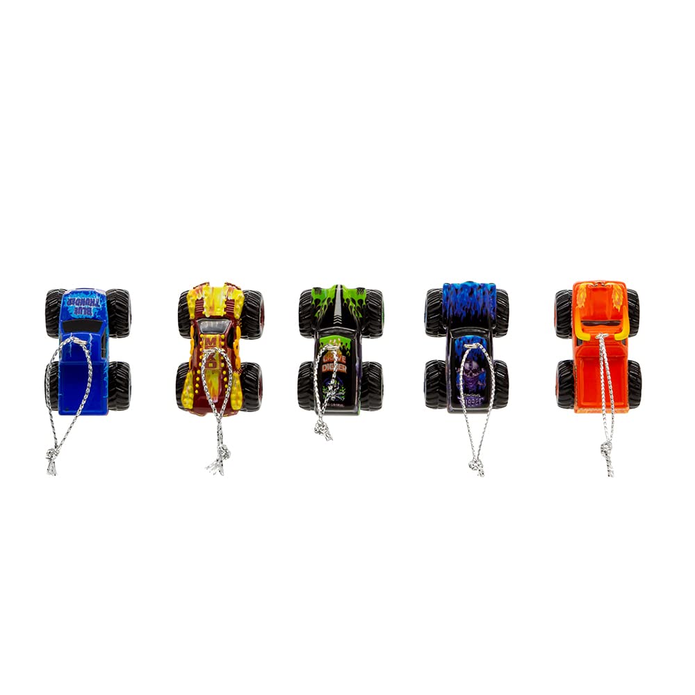 Kurt Adler Monster Jam Miniature Ornament Set, 5-Piece Set