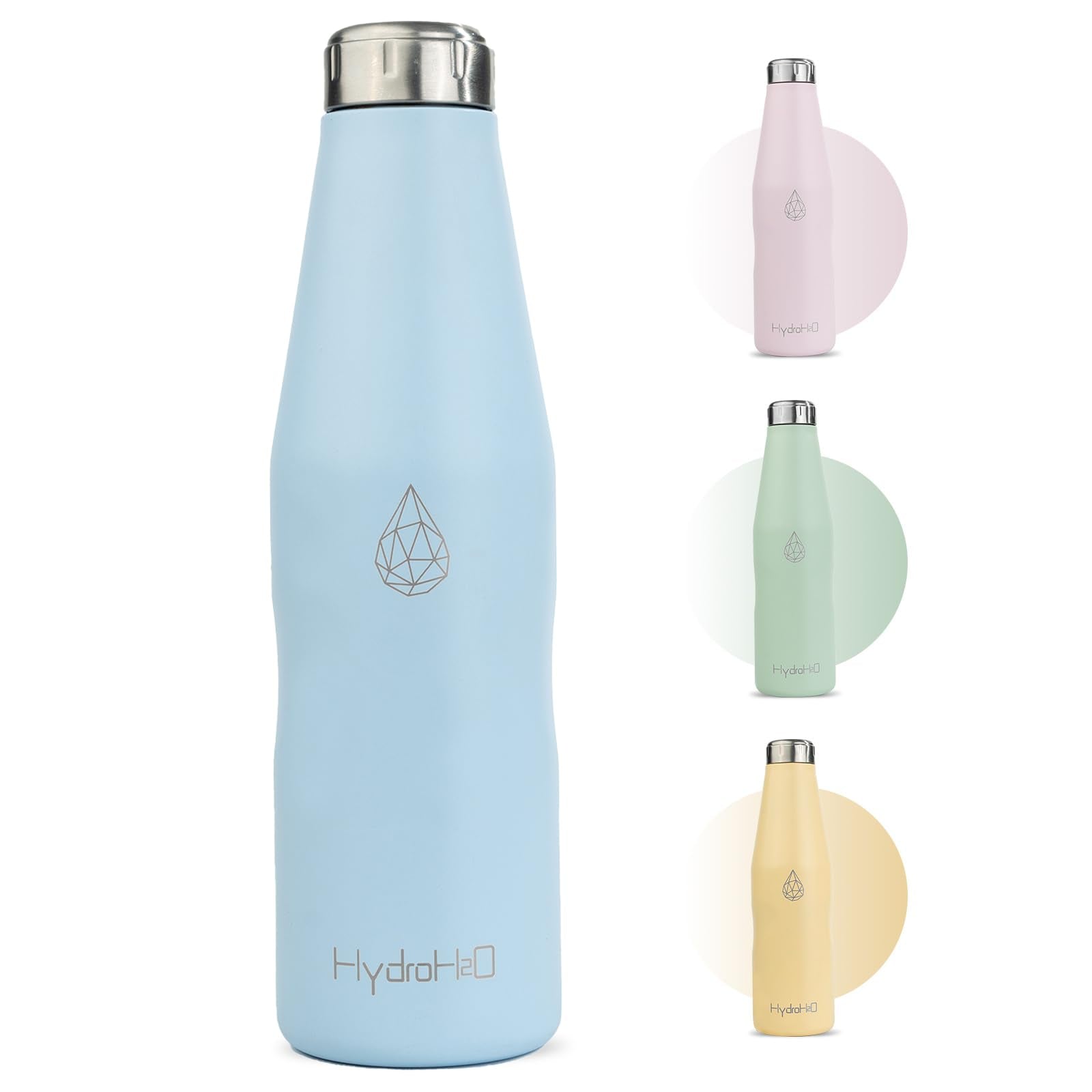 HYDRO H2O 25 oz Insulated Stainless Steel Water Bottle No Straw