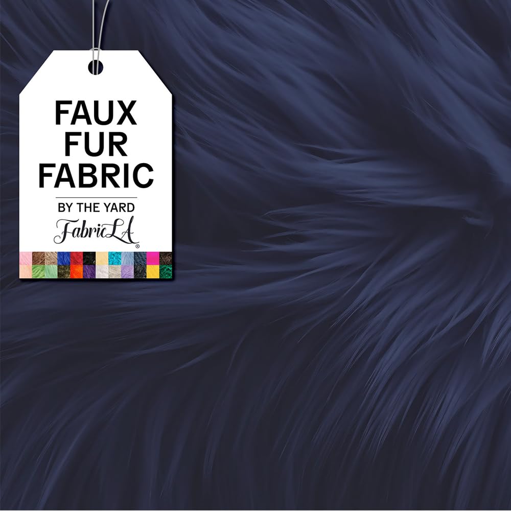 Fabricla Shaggy Faux Fur Fabric By The Yard - 18 X 60 Inches (45 Cm X 150 Cm) - Craft Furry Fabric For Sewing Apparel, Rugs, Pil