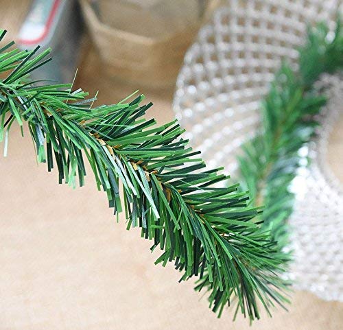 24 Pcs Christmas Garland Ties Artificial Pine Needles Santas Factory Christmas Tree Branches Wired Faux Pine Greenery Stems 12x1
