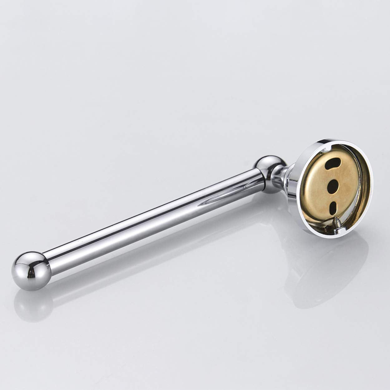 Flybath Toilet Paper Holder Without Cover Brass Bathroom Tissue Roll Bar Wall Mounted  20 cm / 7.87 inches  Polished Chrome